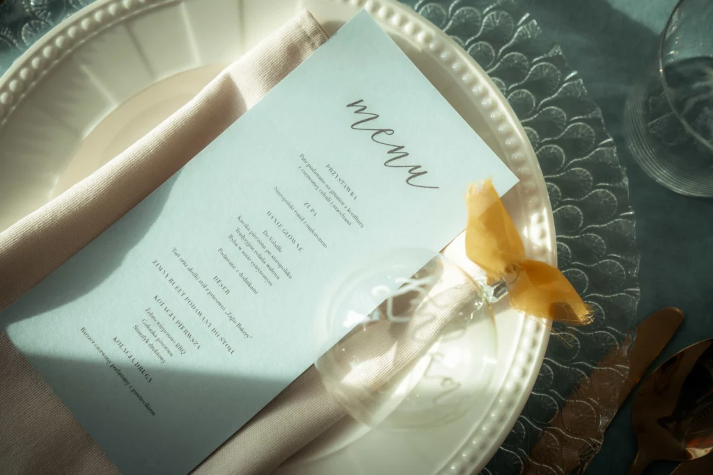 menu weselne poznań